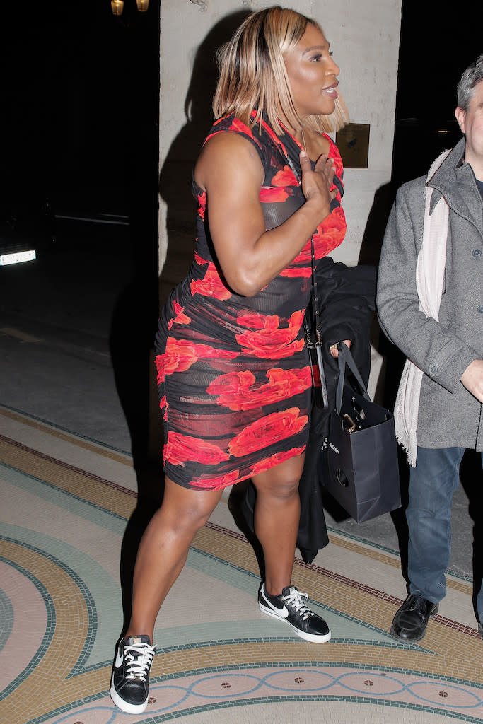 Serena Williams in Paris on March 4. - Credit: Spread Pictures / MEGA