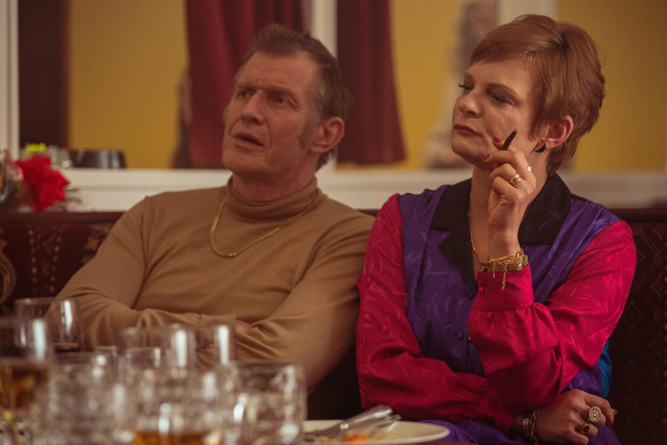 Jason Flemyng and Martha Plimpton in A Town Called Malice. (Sky)
