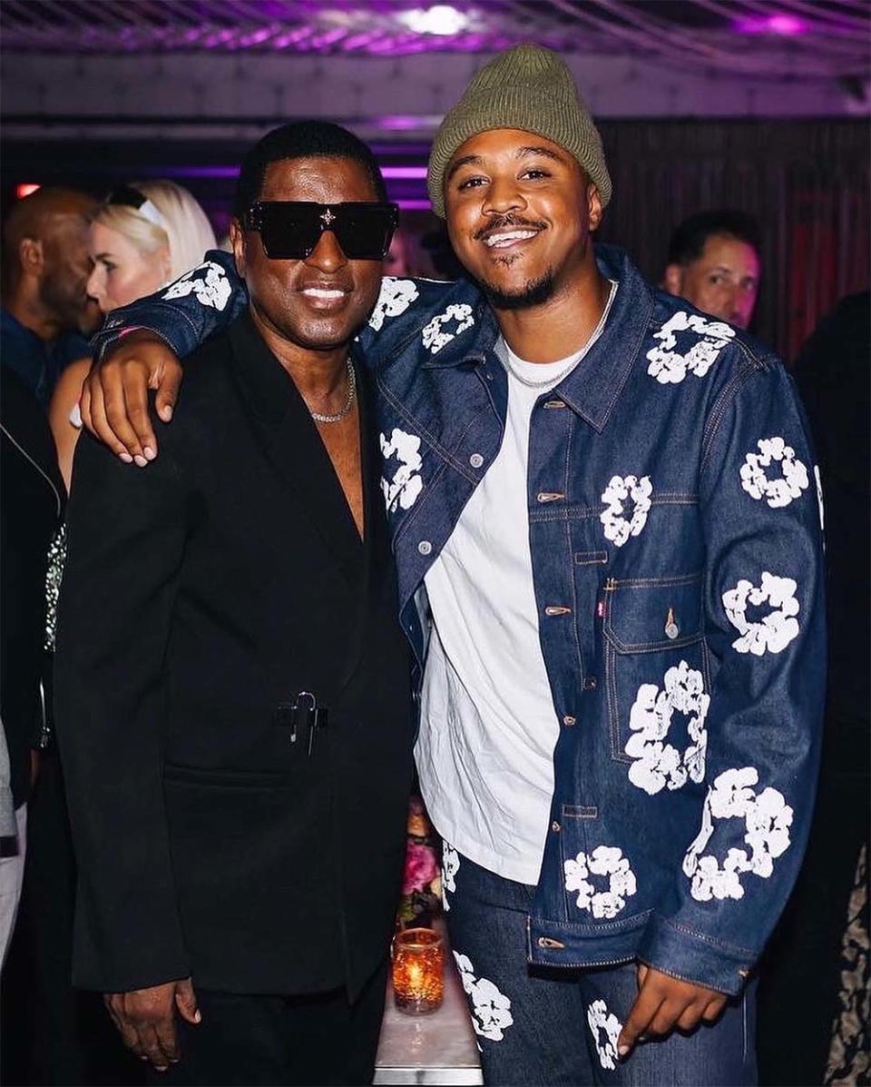Khris Riddick-Tynes with Babyface at the Girls Night Out album release party