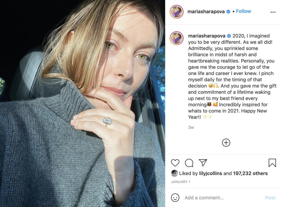 maria sharapova engagement ring