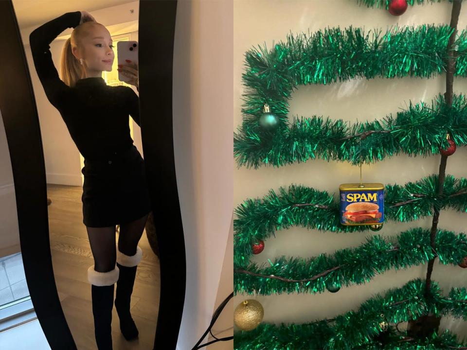 ariana grande spam ornament instagram slideshow