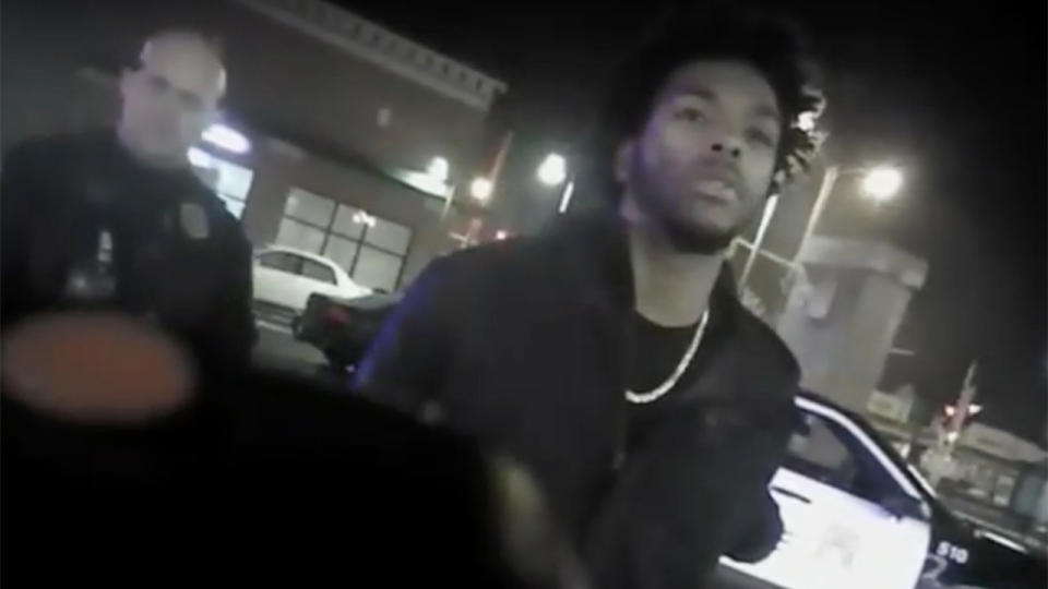 Brown appears on police body cam. Pic: MPD