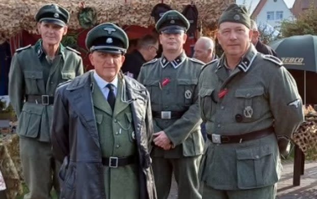 The group attended the Second World War-themed weekend in Sheringham wearing Nazi-era uniforms