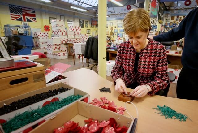 Sturgeon making a poppy