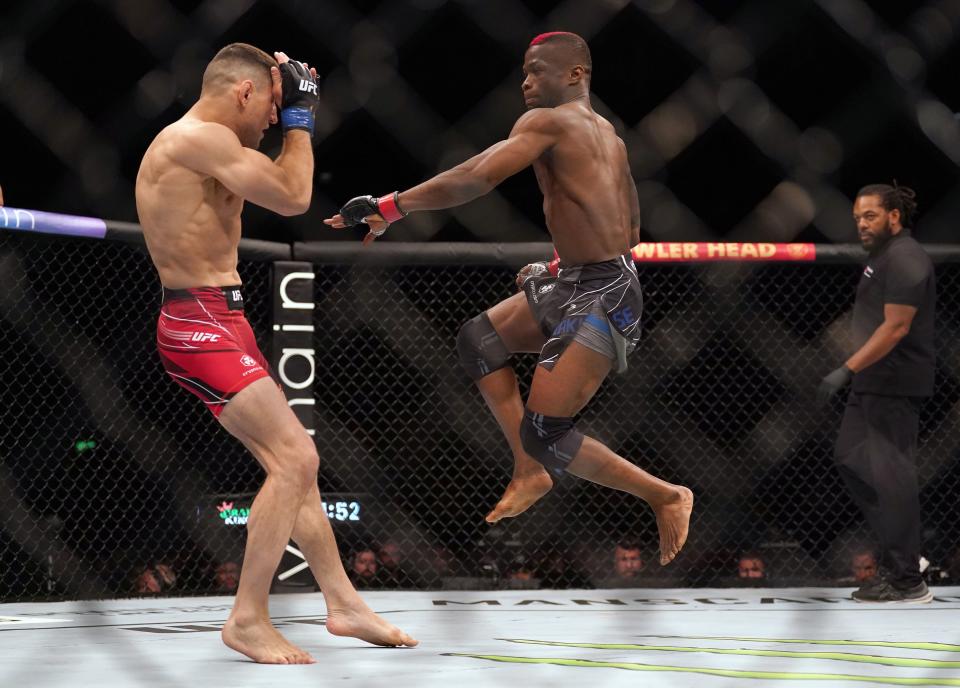 Marc Diakiese (right) during his win over Damir Hadzovic (PA)