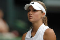 Maria Kirilenko in action against Nicole Vaidisova during the women's single semi finals of the 2005 AIG Japan Open in Tokyo, Japan on October 8, 2005. Kirilenko lost the match by 6-4, 6-2. (Photo by Jun Sato/WireImage)