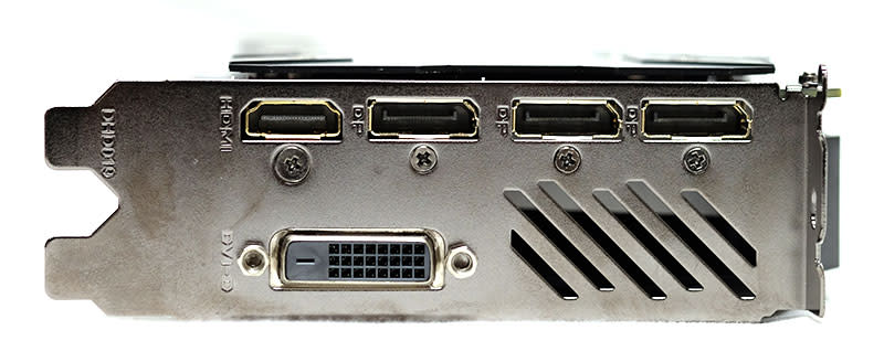 Gigabyte GeForce GTX 1060 G1 Gaming display connectors