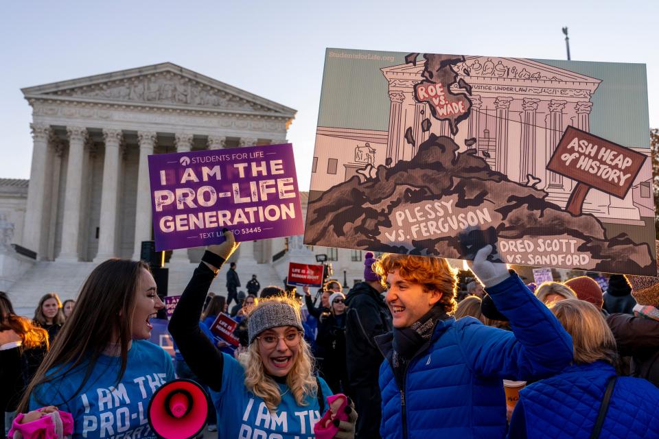 Anti-abortion protesters at Supreme Court