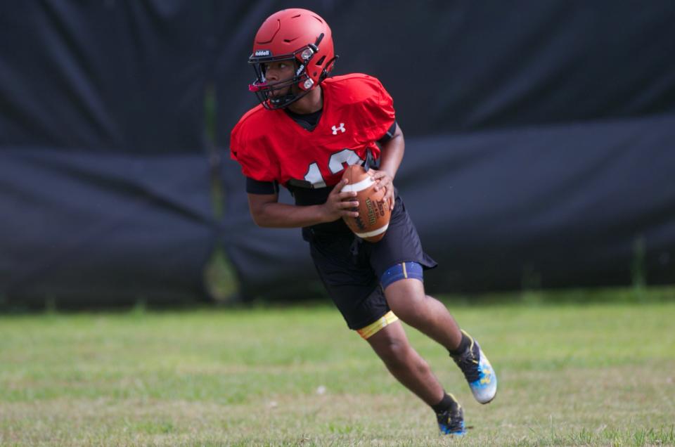 Munroe football players participated in spring camp on April 29, 2022, at Munroe  Day School.