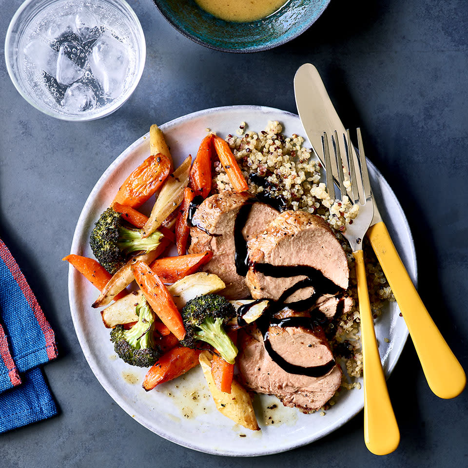 Italian Roasted Pork Tenderloin with Vegetables & Quinoa