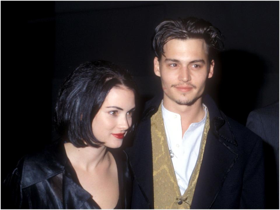 Winona Ryder and Johnny Depp Edward Scissorhands premiere