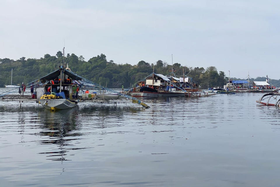 In this photo provided by Atin-Ito/Akbayan Party, activists and volunteers on fishing boats begin their journey at Masinloc, Zambales province, northwestern Philippines on Wednesday May 15, 2024. A flotilla of about 100 mostly small fishing boats led by Filipino activists sailed Wednesday to a disputed shoal in the South China Sea, where Beijing's coast guard and suspected militia ships have used powerful water cannons to ward off what they regard as intruders. (Atin-Ito/Akbayan Party via AP)