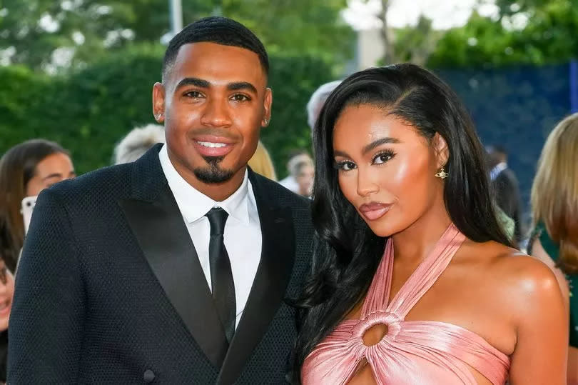 Tyrique Hyde and Ella Thomas attend the National Television Awards 2023 at The O2 Arena on September 05, 2023 in London, England