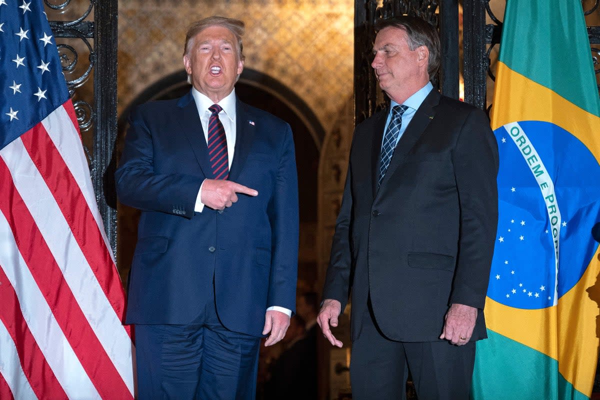 Donald Trump and Jair Bolsonaro in Florida in 2020 (AFP via Getty Images)