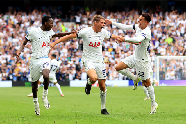 Dejan Kulusevski of Tottenham Hotspur celebrates after scoring the News  Photo - Getty Images