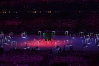 <p>Dancers perform at the ‘Love Sport Tokyo 2020’ segment during the Closing Ceremony on Day 16 of the Rio 2016 Olympic Games at Maracana Stadium on August 21, 2016 in Rio de Janeiro, Brazil. (Photo by Pascal Le Segretain/Getty Images) </p>