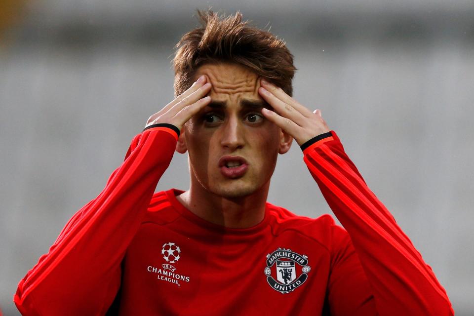 Adnan Januzaj shows his frustration