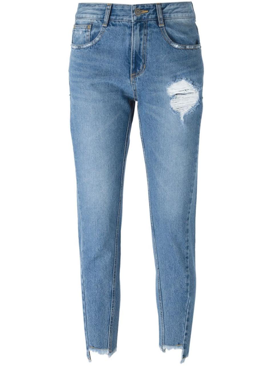 <p>Steve J and Joni P Cropped Distressed Jeans, $331.89, <a href="http://www.farfetch.com/shopping/women/Steve-J--Yoni-P-cropped-distressed-jeans-item-11058435.aspx?fsb=1&origin=product-search&bfdqbt=%7Bkeyword%7D&source=%7Bifpla:pla%7D%7Bifpe:pe%7D&utm_source=stylight&utm_medium=referral&utm_campaign=cpc%20us" rel="nofollow noopener" target="_blank" data-ylk="slk:farfetch.com;elm:context_link;itc:0;sec:content-canvas" class="link ">farfetch.com</a><br><br></p>