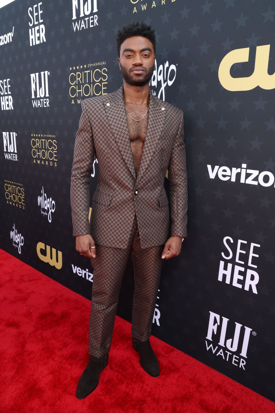 santa monica, california january 14 jelani alladin attends the 29th annual critics choice awards at barker hangar on january 14, 2024 in santa monica, california photo by kevin mazurgetty images for critics choice association