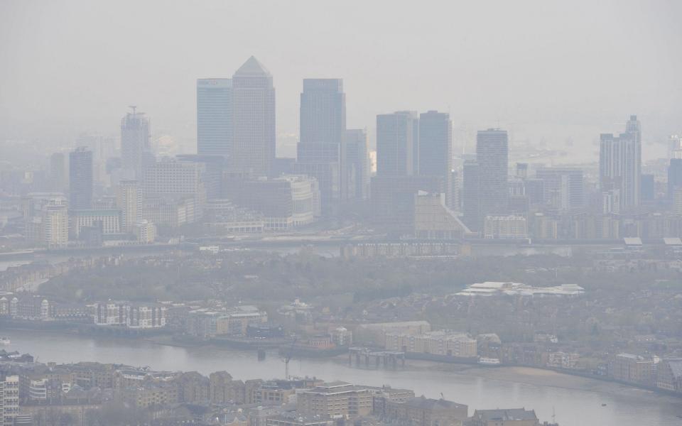 Air pollution over London  - PA