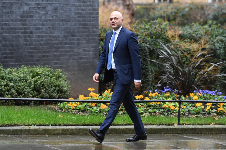 Chancellor of the Exchequer Sajid Javid arriving in Downing Street, London, as Prime Minister Boris Johnson reshuffles his Cabinet.