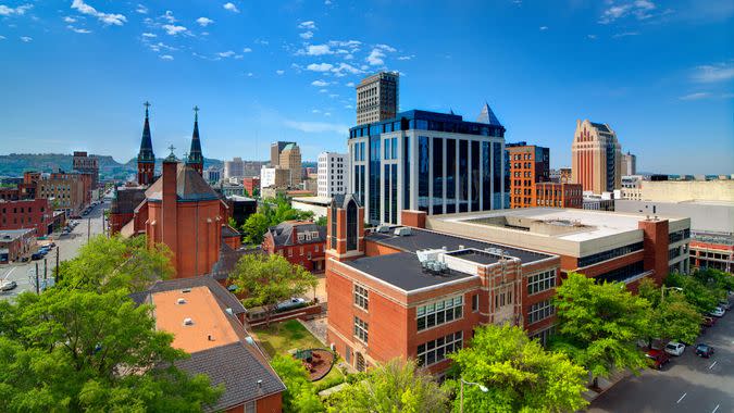 Urban scene of downtown Birmingham, Alabama, USA.