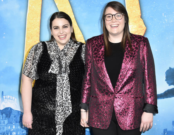 Beanie Feldstein and Bonnie Chance Roberts held hands on the red carpet at the the world premiere of 