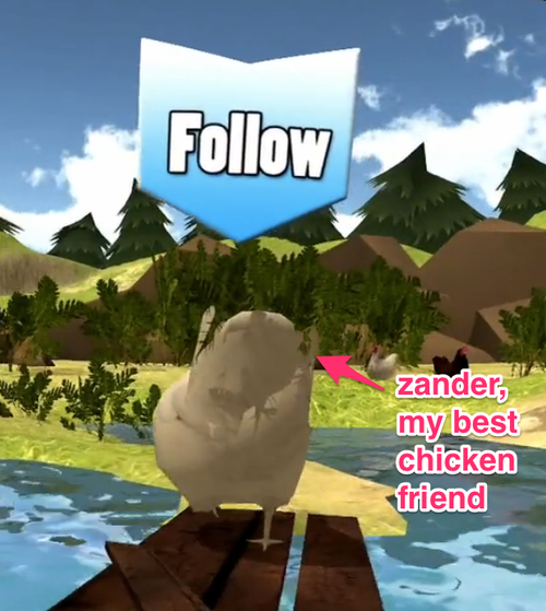 Image from 'I, Chicken' simulator
