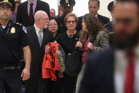 Former U.S. ambassador to Ukraine Yovanovitch arrives for closed-door deposition on Capitol Hill in Washington