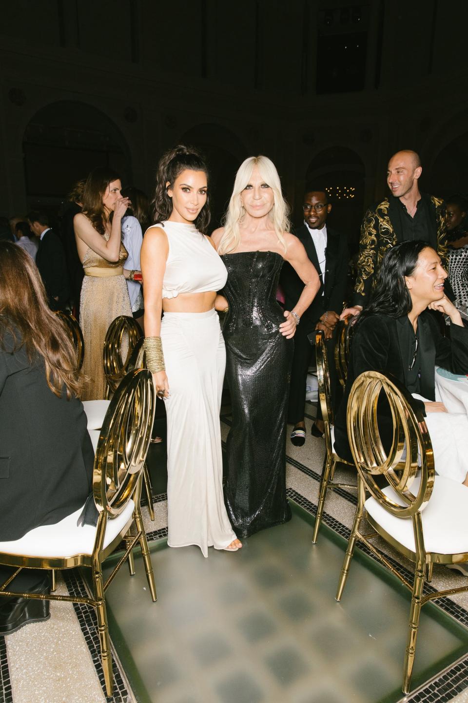 Kim Kardashian West and Donatella Versace