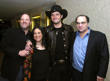 Executive producer Harvey Weinstein , producer Elizabeth Avellan , director Robert Rodriguez and Executive producer Bob Weinstein , at the Westwood premiere of Dimension Films' Sin City
