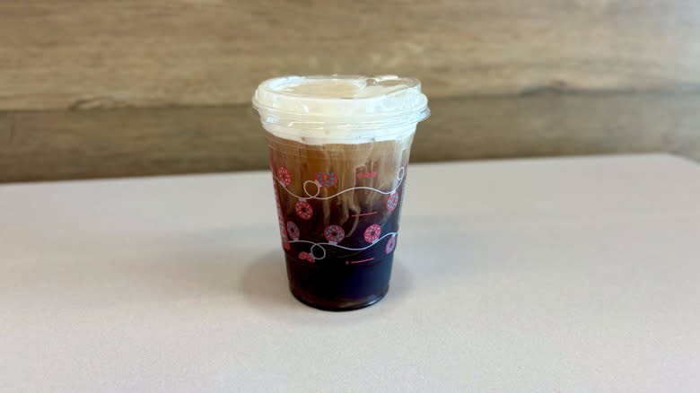 Churro cold brew with cold foam