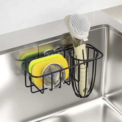 Store sink essentials in this chic self-adhesive holder