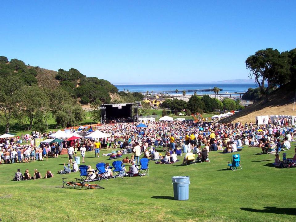 Fans attend a outdoor concert at the Avila Beach Golf Resort.