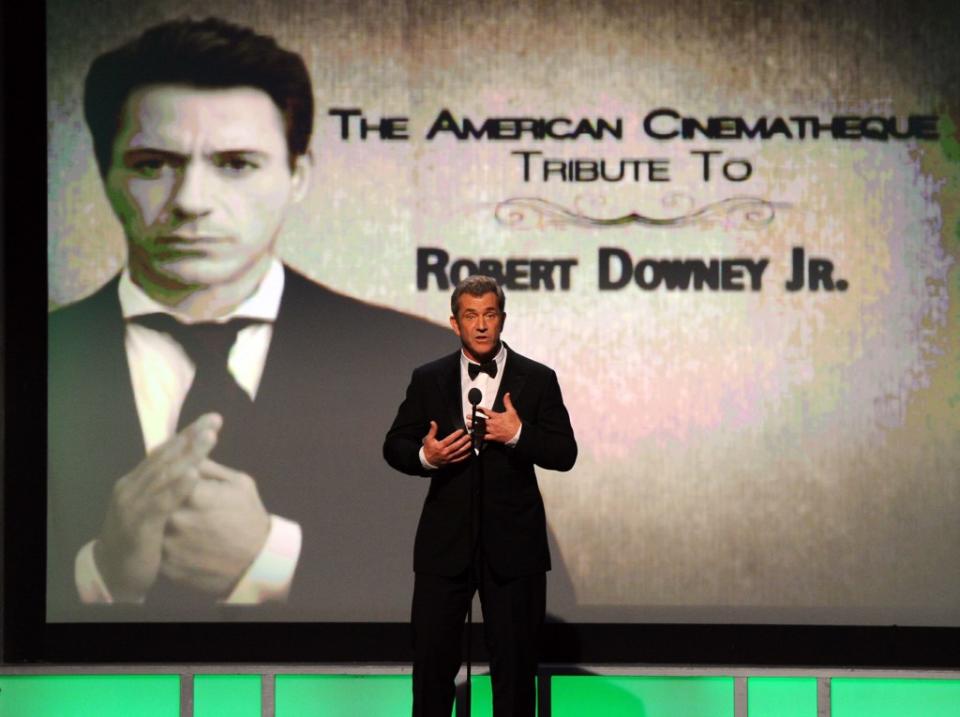 Downey Jr. later thanked his longtime friend in his speech at the 25th American Cinematheque Awards. Kevin Winter/Getty Images