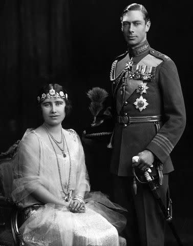 <p> Hulton Archive/Getty</p> The future Queen Elizabeth and King George VI in 1923
