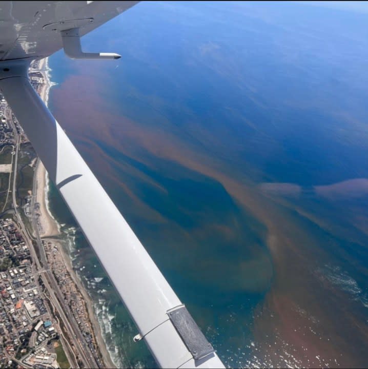 A red tide near a Del Mar