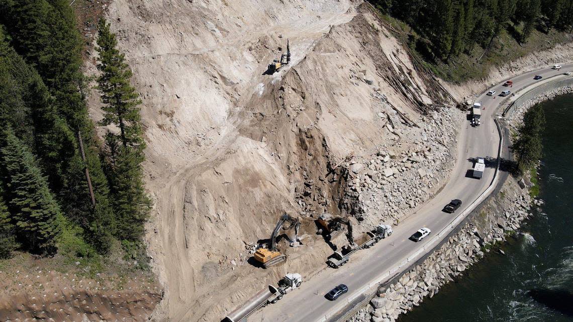 Since fall 2020, motorists have been limited to a single lane of travel through a project on Idaho 55 north of Smiths Ferry. The highway project is on schedule to be completed by fall 2022 despite a series of slides that shut down the road while crews removed the rockfall.
