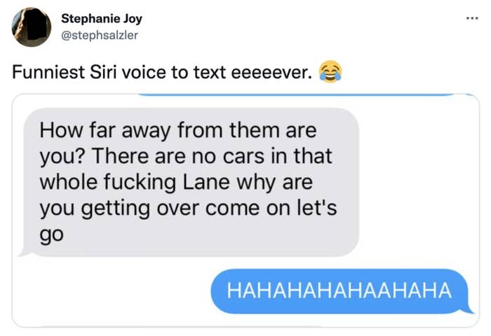 someone's road rage showing up in a voice text