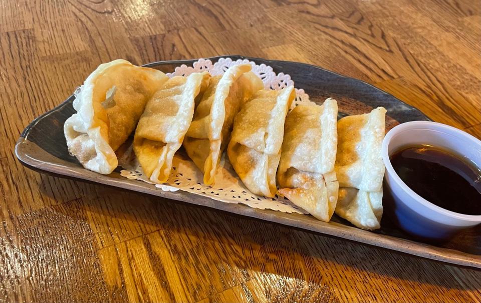 An order of gyoza at Yamato Ramen House in Turkey Creek includes six fried Japanese pork dumplings.