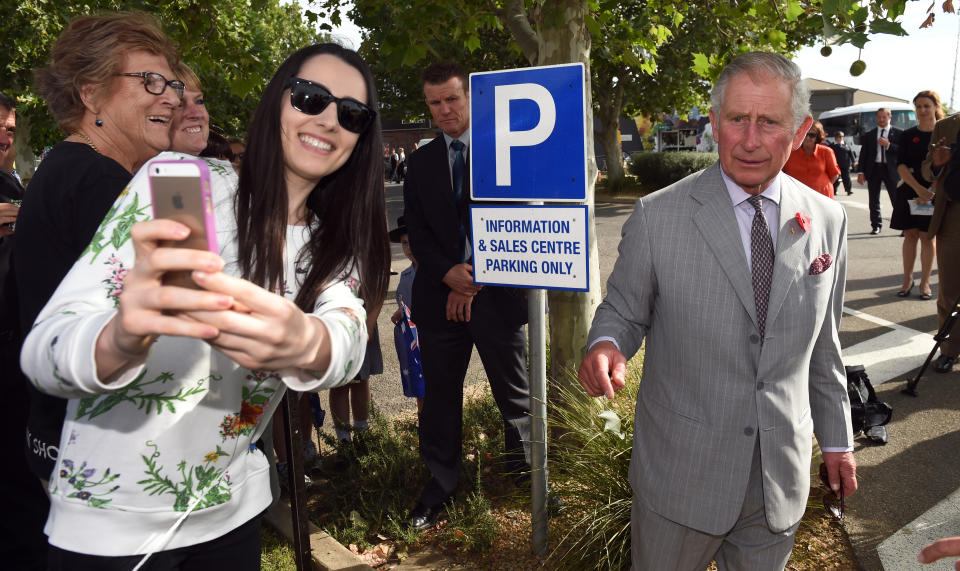 Prince Charles gets irritated when fans try to take selfies with him. Photo: Getty Images