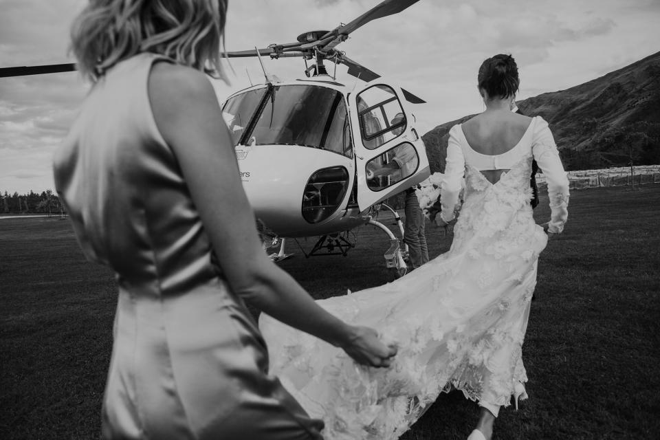 The social media star married photographer Luke Shadbolt at Rippon Hall in Lake Wanaka—a biodynamic vineyard that believes that the energy and love from each wedding goes into the earth and helps the grapes grow.