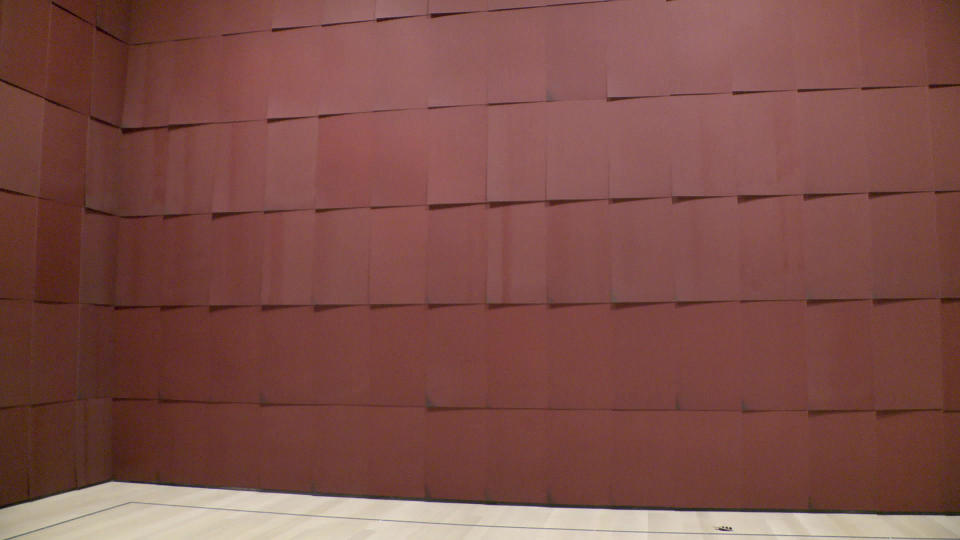 A room covered in paper printed in chocolate, by Edward Ruscha.   / Credit: CBS News
