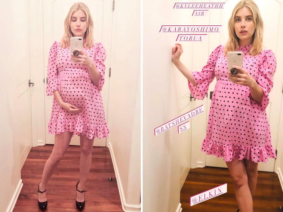 emma roberts maternity fashion