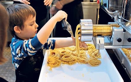 Henry making pasta - Credit: Sally Peck