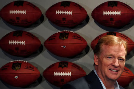 FILE PHOTO: Commissioner of the NFL Roger Goodell is pictured at an event in the Manhattan borough of New York City, New York, U.S., November 30, 2017. REUTERS/Carlo Allegri/File Photo