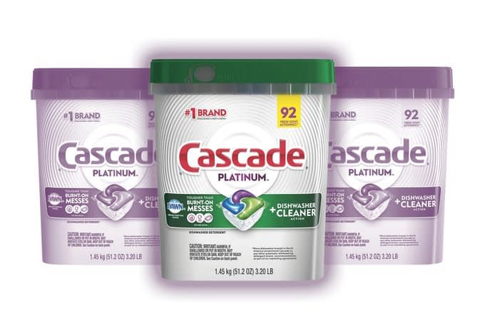 Cascade Platinum ActionPacs Dishwasher Detergent with Dawn, Fresh Scent - 92 Count