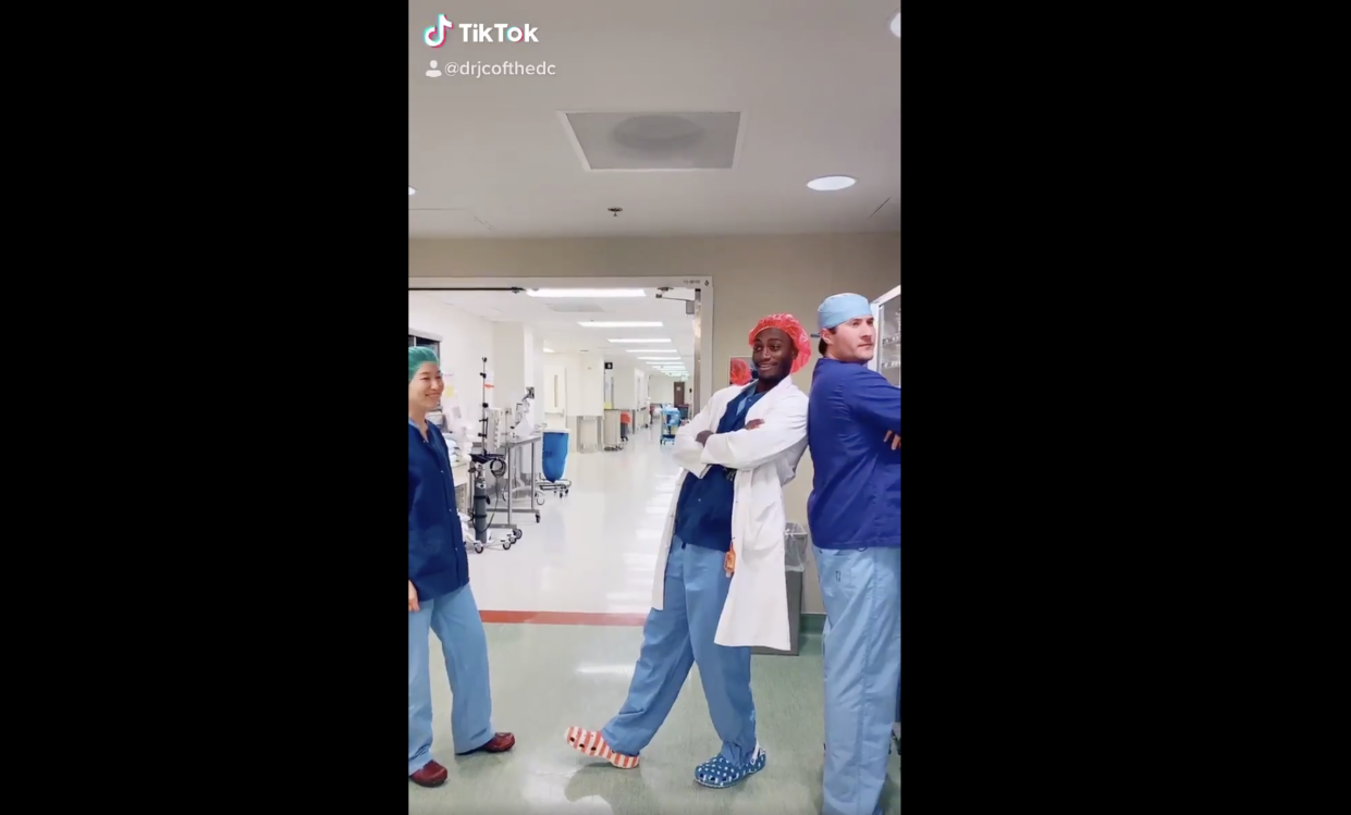 An Oregon doctor is a viral superstar with his dance videos. (Screenshot: TikTok/drjcofthedc)