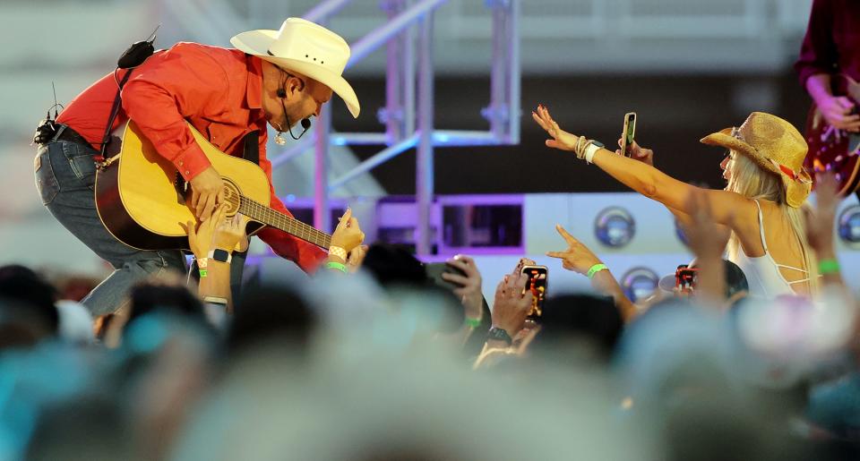 Country music superstar Garth Brooks performs at Rice-Eccles Stadium at the University of Utah in Salt Lake City on Saturday, July 17, 2021. Brooks recently released a new album. | Scott G Winterton, Deseret News