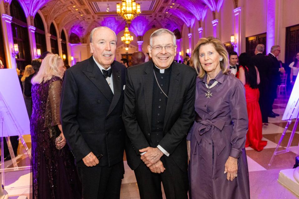 Pepe Fanjul, Bishop Gerald Barbarito and Emilia Fanjul